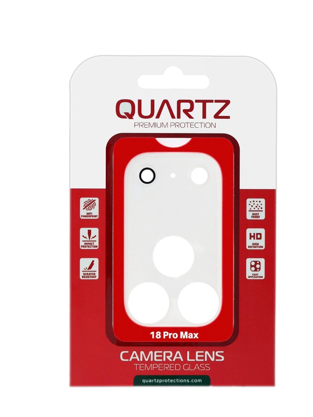 Quartz iPhone 18 Pro / Pro Max Camera Lens Protector Tempered Glass New Apple